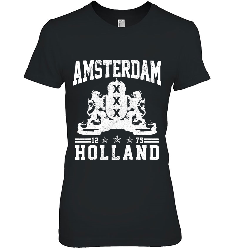 Amsterdam Holland - Netherlands Lions Souvenir Gift Ladies Tee