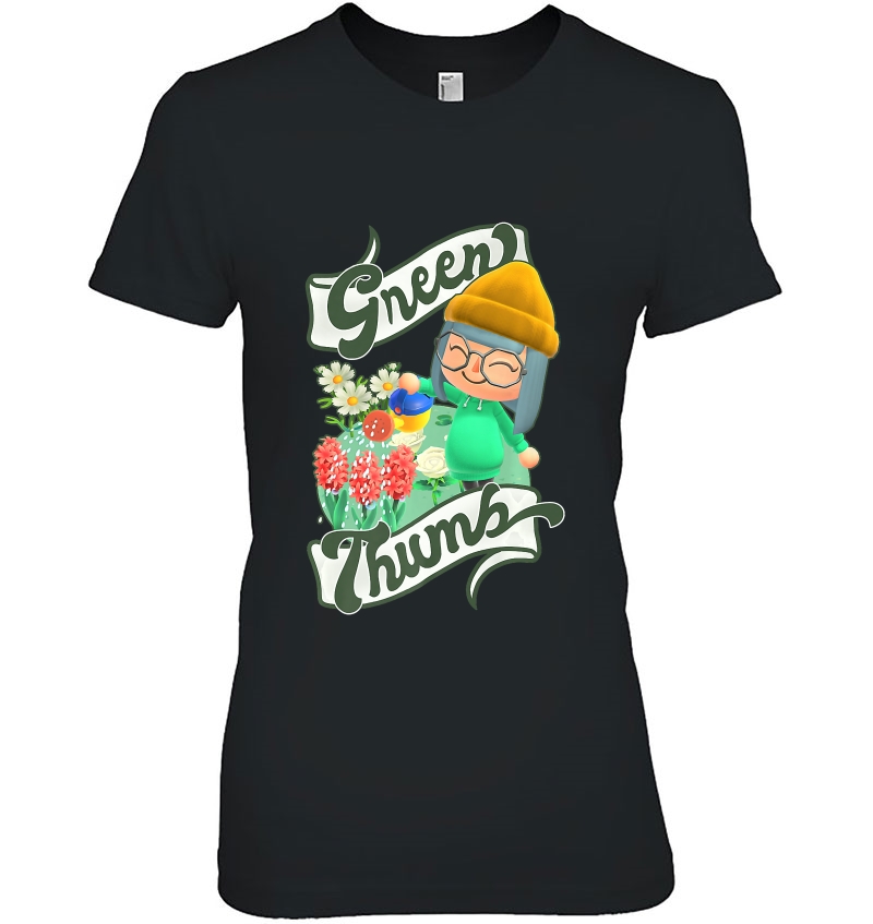 Animal Crossing New Horizons Villager Green Thumb Premium Ladies Tee