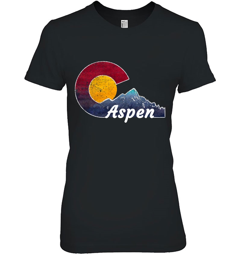 Aspen Colorado Shirt With Flag Themed Scenery Hoodie