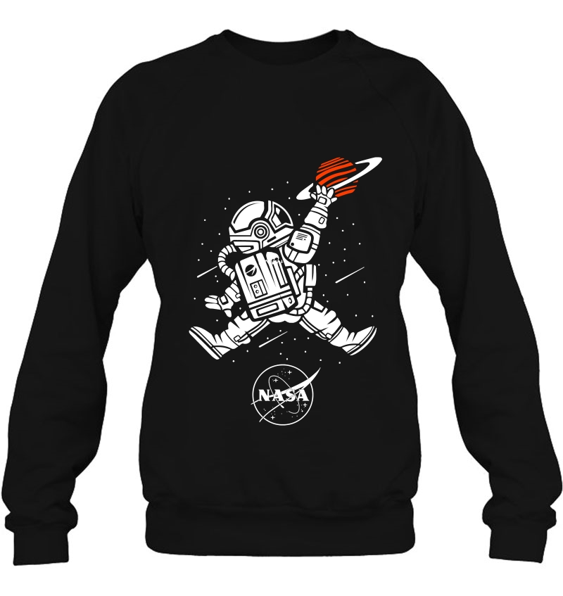 Astronaut Basketball League Slam Dunk Nasa Pullover Sweatshirt
