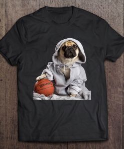 Basketball Pug Premium - Graubart Tee