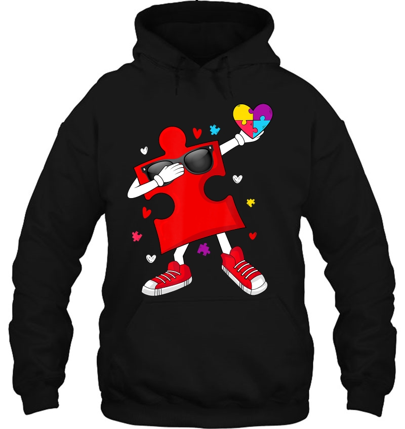 Dabbing Puzzle Heart Autism Awareness Dab Dance Gifts Mugs