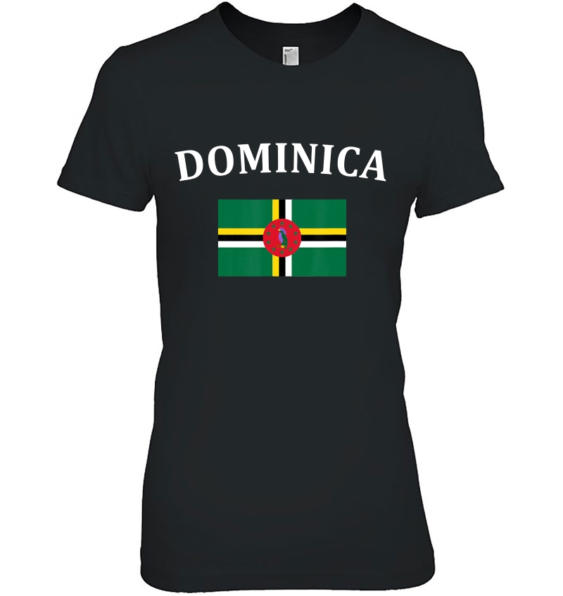 Dominican Pride Flag Dominica Shirt Great Gift Tee Ladies Tee