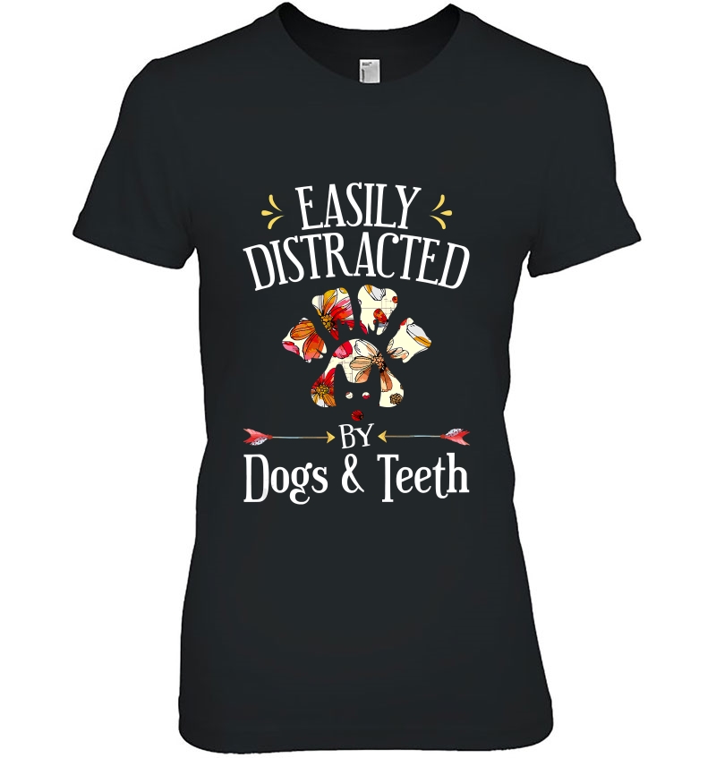 Easily Distracted By Dogs And Teeth Dental Hygienist Student Hoodie