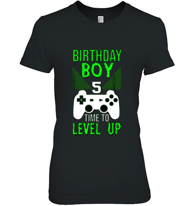 Gamer 5Th Birthday Funny Gift - Birthday Boy 5 Time To Level Hoodie