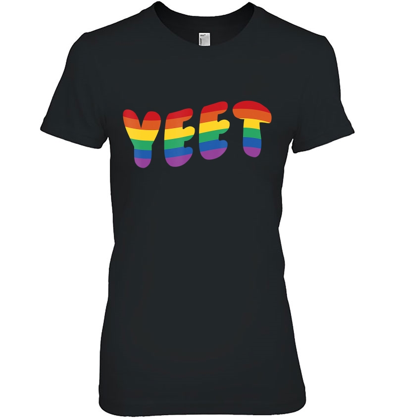 Gay Pride Flag Rainbow Yeet Meme Funny Lgbtq Hoodie