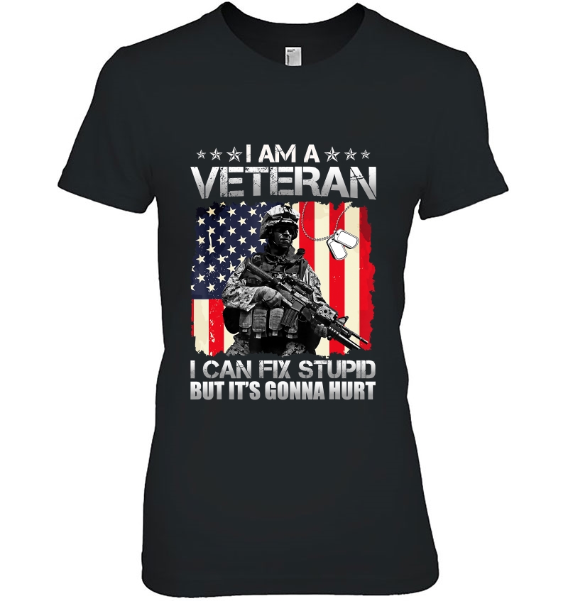 I Am A Veteran I Can Fix Stupid But It's Gonna Hurt Hoodie