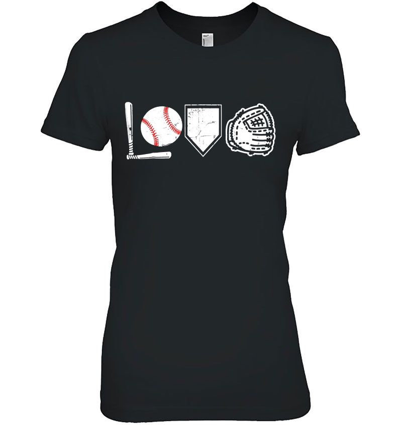 I Love Baseball Baseball Heart Hoodie