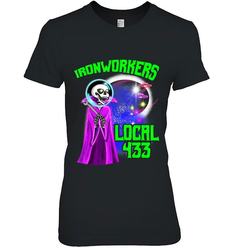 Ironworkers Local 433 Vintage Sci Fi Alien Space La Vegas Hoodie