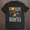 Kids I'm This Many Monster Trucks Old 3Rd Birthday Shirt Boy Tee