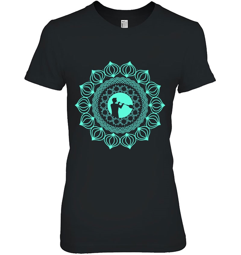 Mandala Glass Blower Tshirt For Glass Blowing Fans - Aqua Hoodie