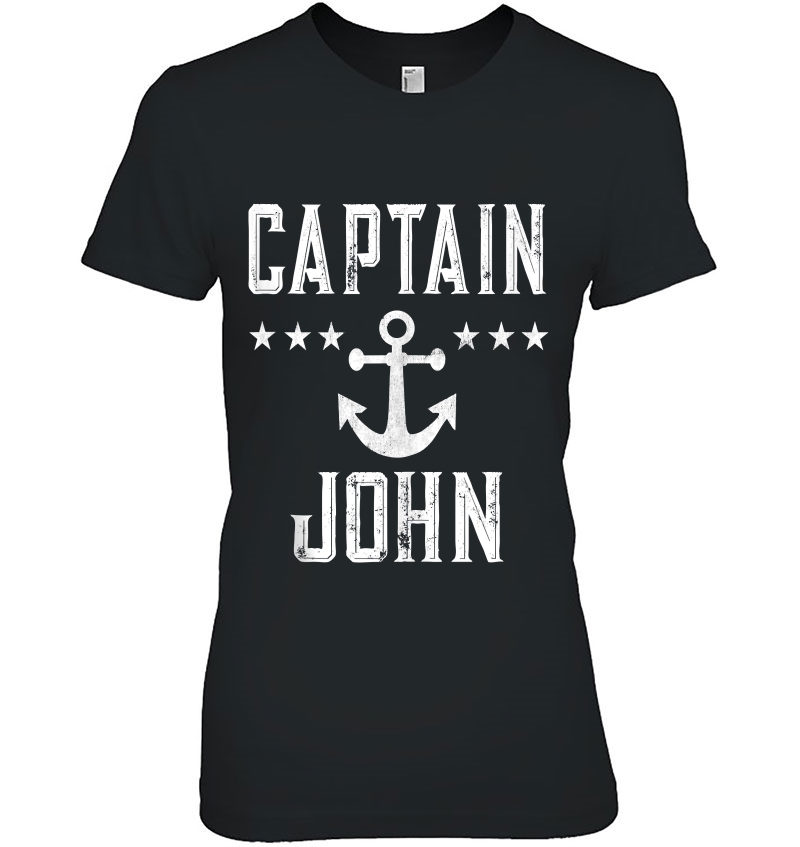 Mens Vintage Captain John Family Cruise Or Lake Boating Hoodie