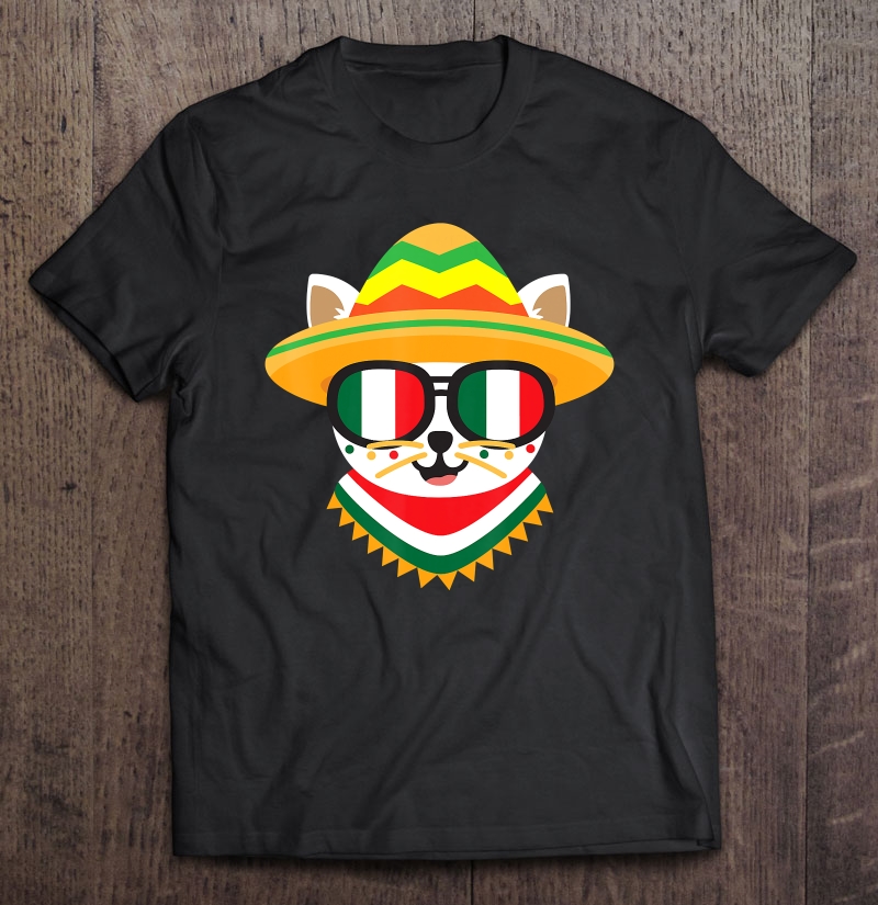 Mexican Cat Funny Taco Cinco De Mayo Cat Mom Shirt