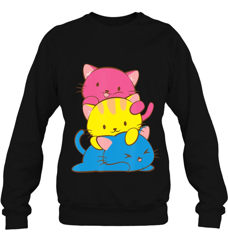 Pansexual Kawaii Cat Anime Art Cute Pan Pride Sweatshirt
