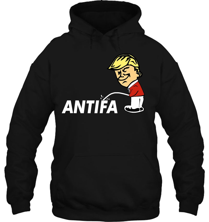 Pro President Trump Peeing On Antifa Anti Liberal Hoodie