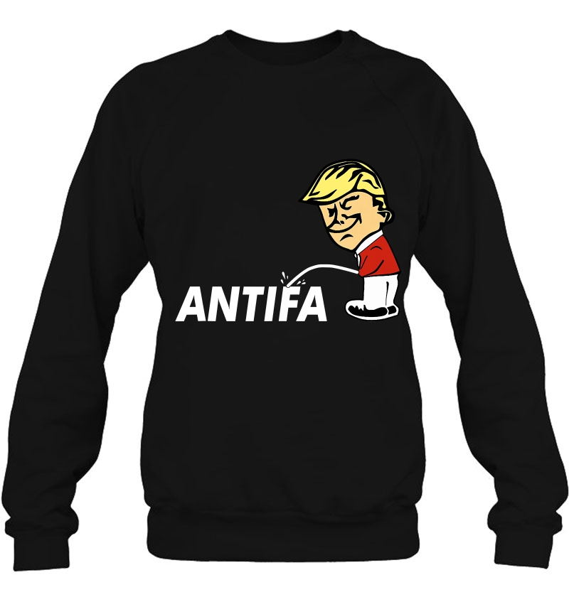 Pro President Trump Peeing On Antifa Anti Liberal Sweatshirt