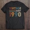 Retro Vintage May 1990 30Th Birthday Gifts Tee Tee