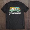 Retro Yosemite National Park Hippie Van & Mountains Graphic Pullover Tee