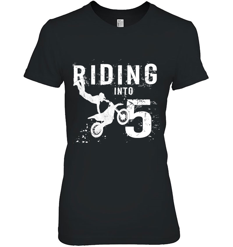 Riding Into 5 Years Old 5Th Birthday Boy Dirt Bike Party Hoodie