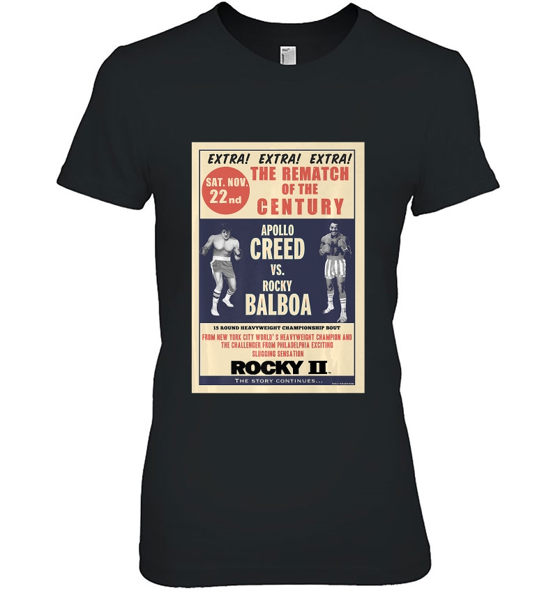 Rocky Creed Vs Balboa Rematch Of The Century Poster Premium Hoodie