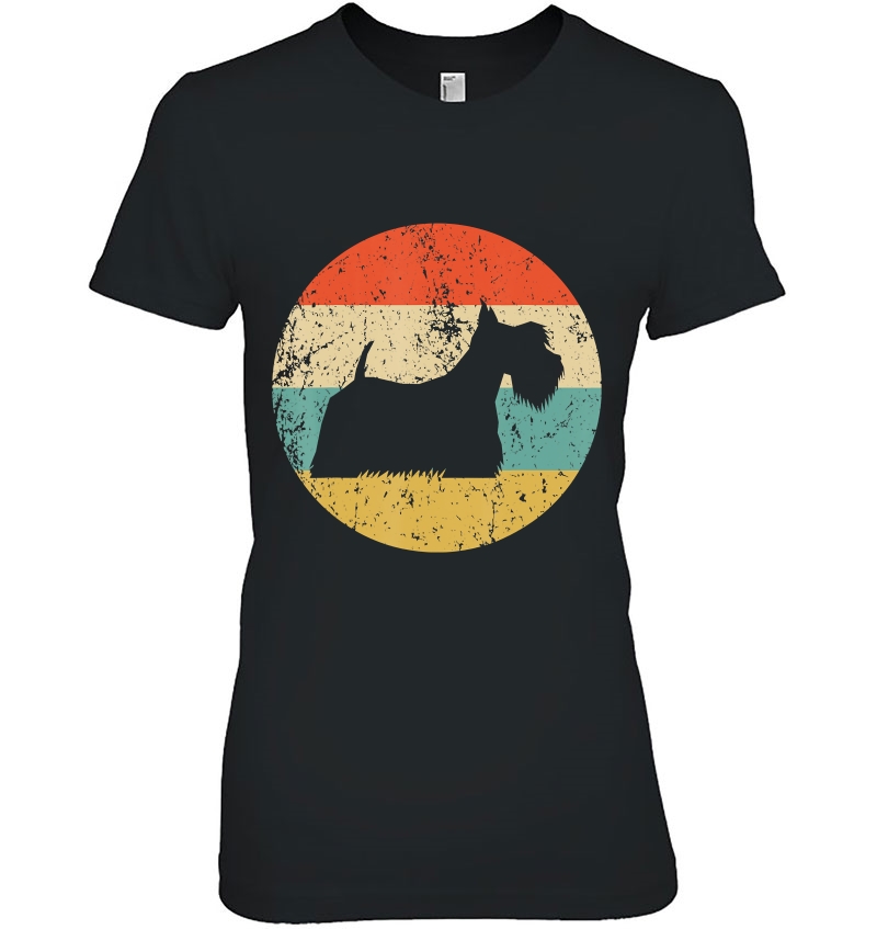 Scottish Terrier Shirt - Vintage Retro Scottie Dog Ladies Tee