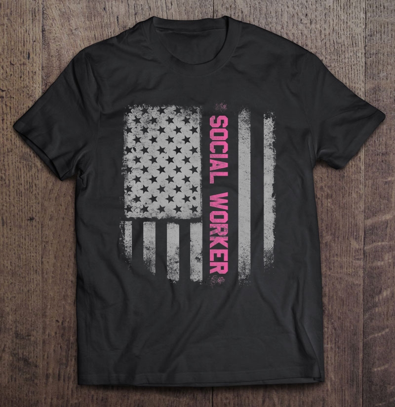 Social Worker Us Flag Shirt