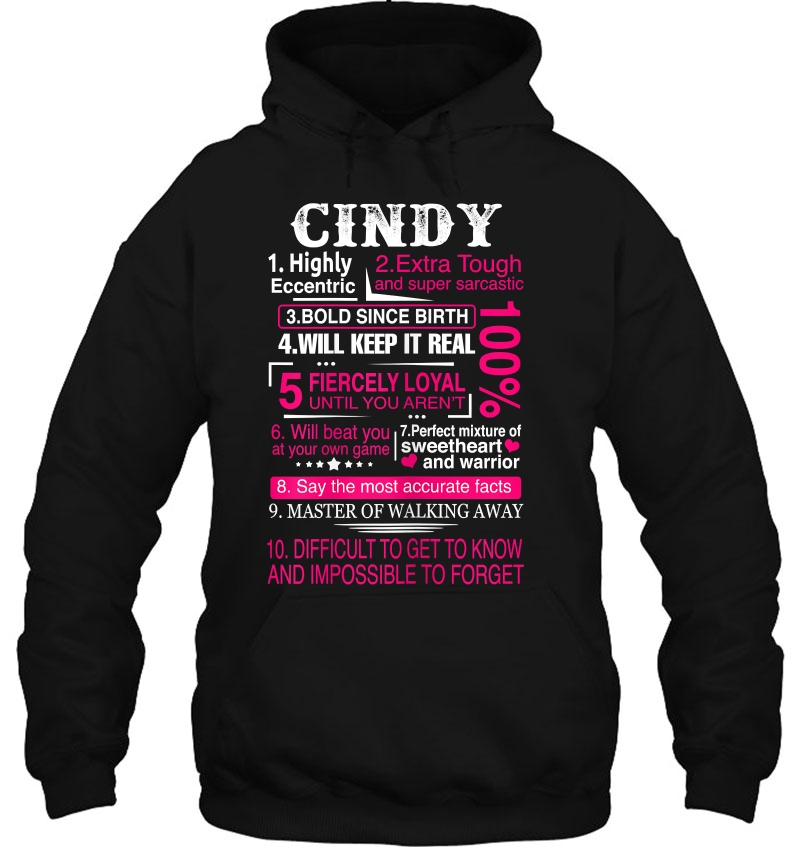 Ten Facts About Women Name Is Cindy First Name Hoodie
