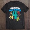 This Little Bug Hunter Is 4 Insect 4Th Birthday Girls Boys Tee