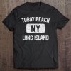 Tobay Beach Long Island Ny Gym Style Distressed White Print Tee