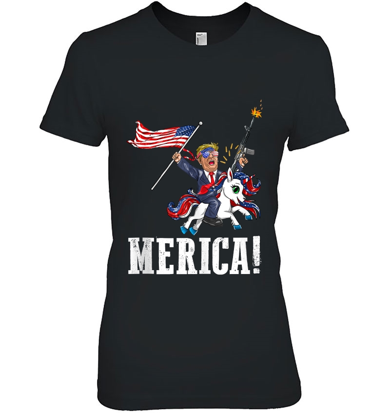 Trump 2Nd Ammendment Gun Rights American Flag Unicorn Merica Hoodie