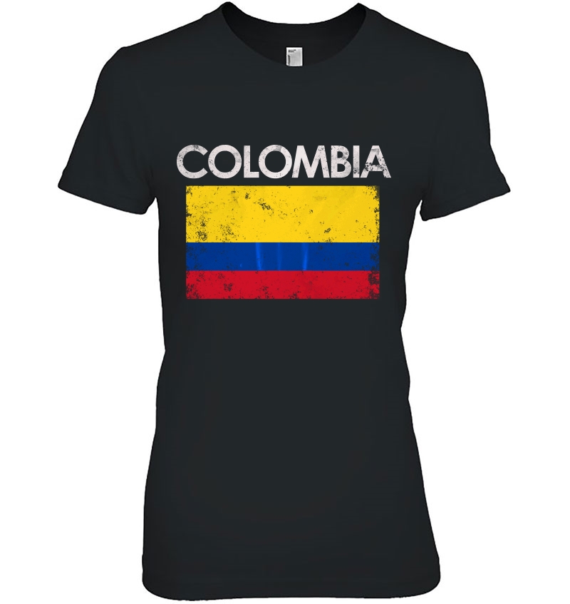 Vintage Colombia Colombian Flag Pride Ladies Tee
