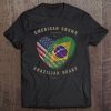 American Grown Brazilian Heart Love Brazil Flag Tank Top Tee