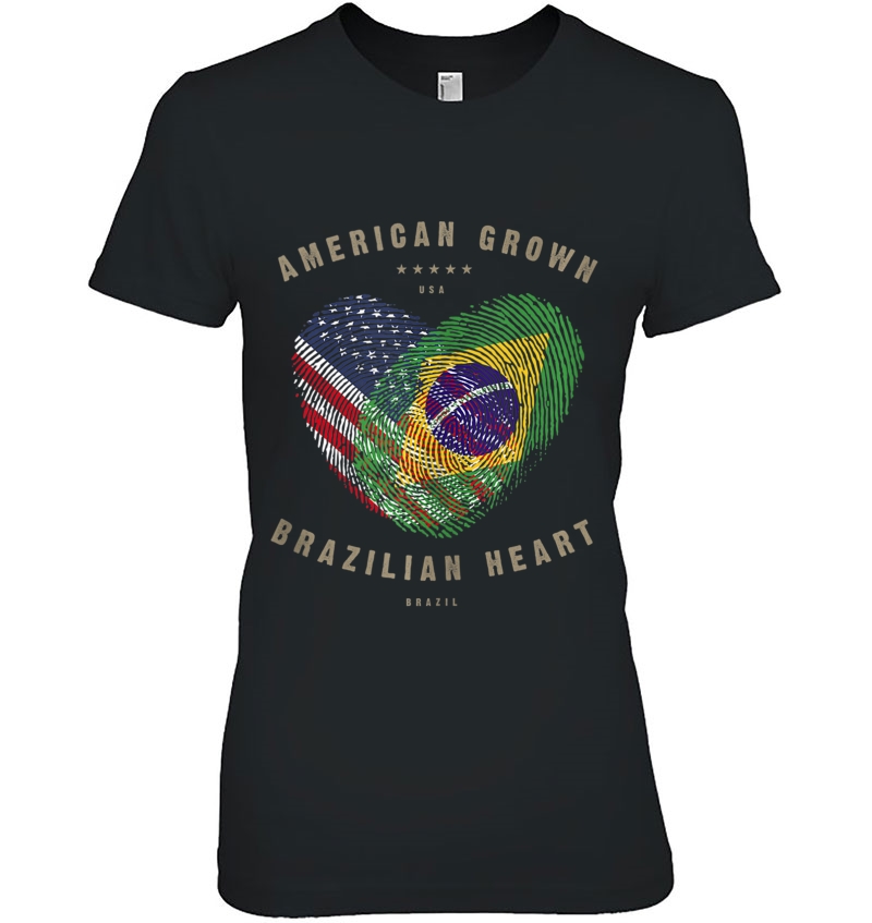 American Grown Brazilian Heart Love Brazil Flag Tank Top Hoodie