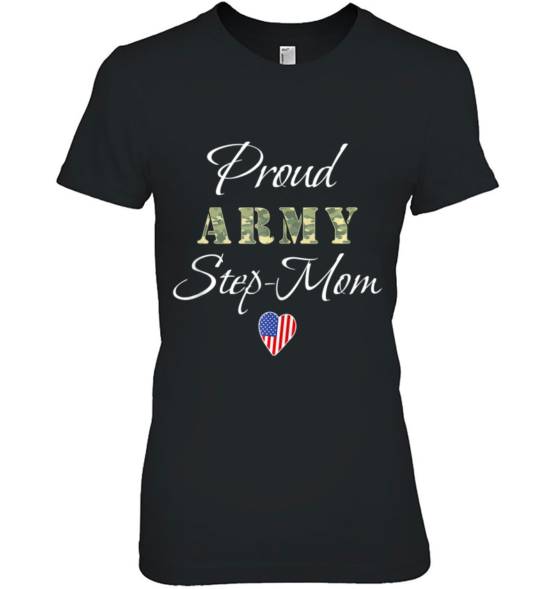 Army Stepmom Gift Proud Army Mom Of A Soldier Son Valentine Tank Top Hoodie