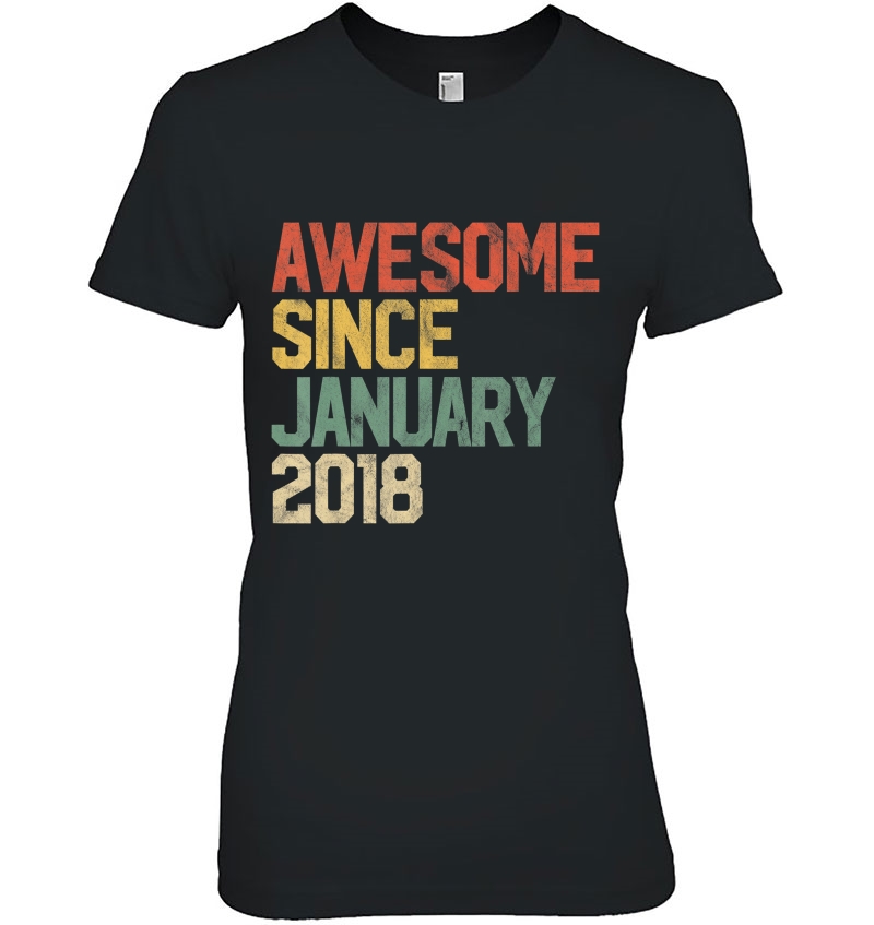 Awesome Since January 2018 2Nd Birthday Gift 2 Year Old Hoodie