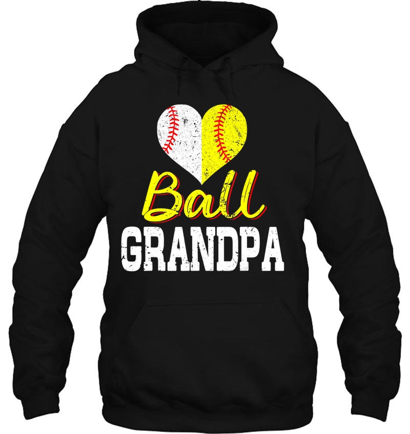 Baseball Softball Ball Heart Grandpa Shirt Father's Day Gift Mugs