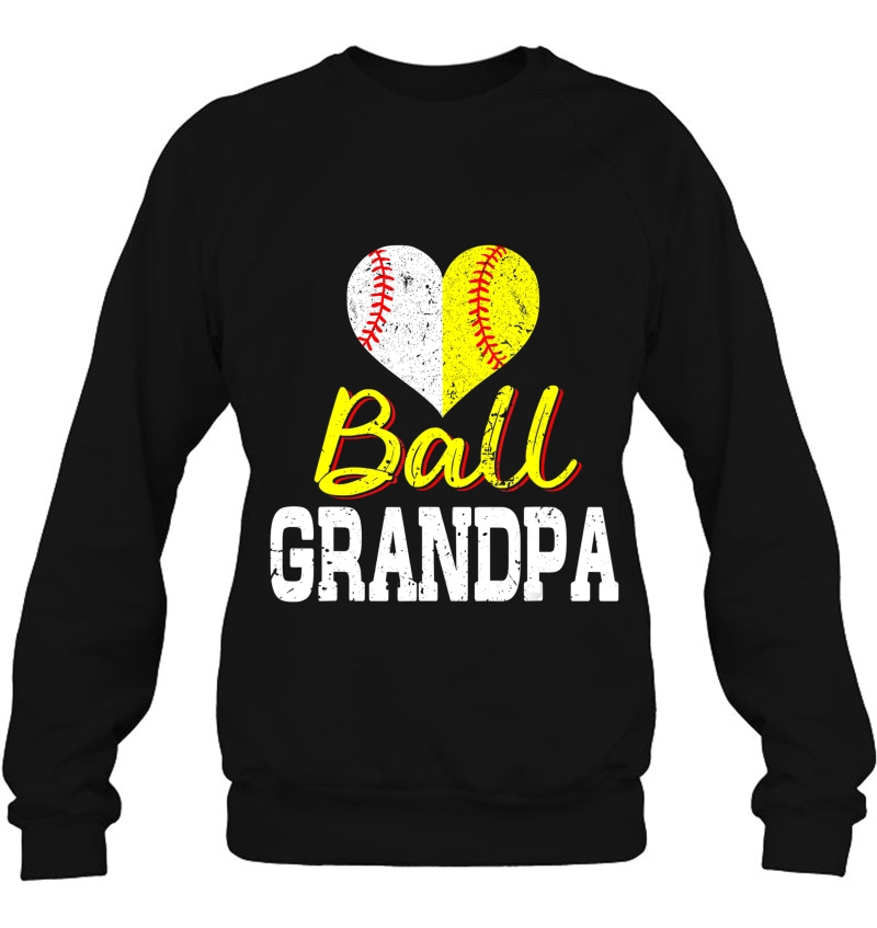 Baseball Softball Ball Heart Grandpa Shirt Father's Day Gift Mugs