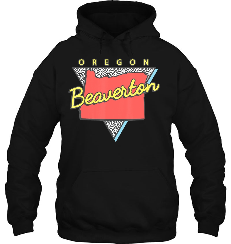 Beaverton Oregon Souvenirs Or Retro Triangle Hoodie