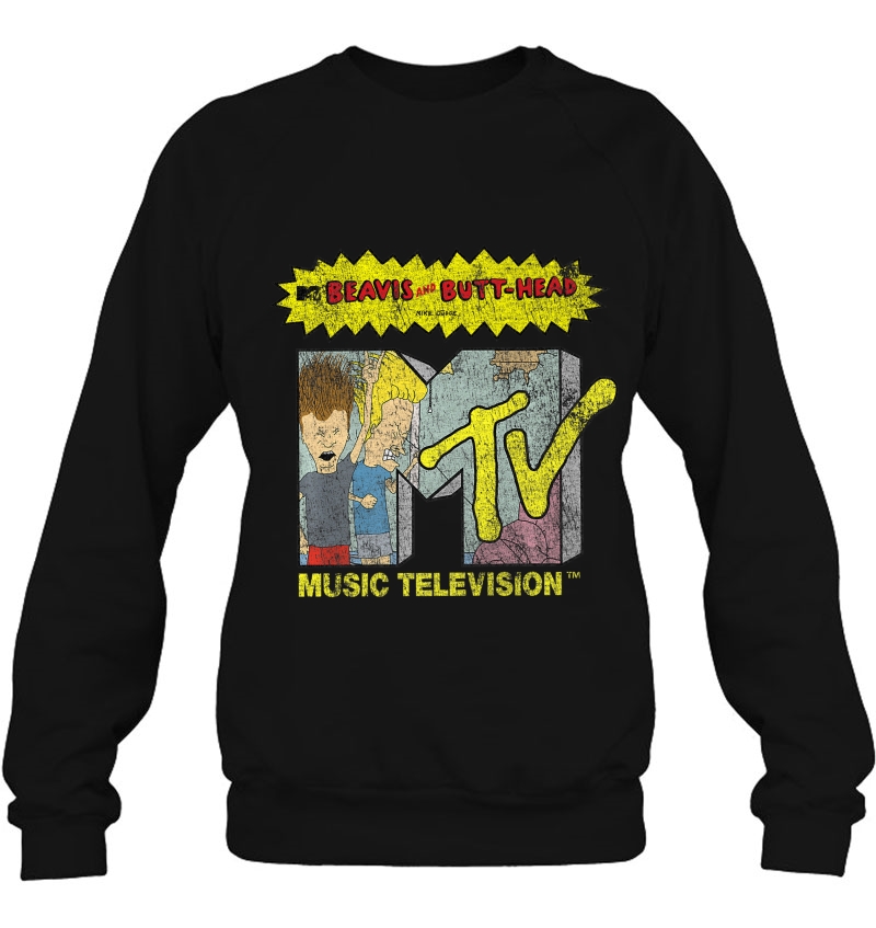 Beavis And Butthead Distressed Mtv Logo Premium Mugs