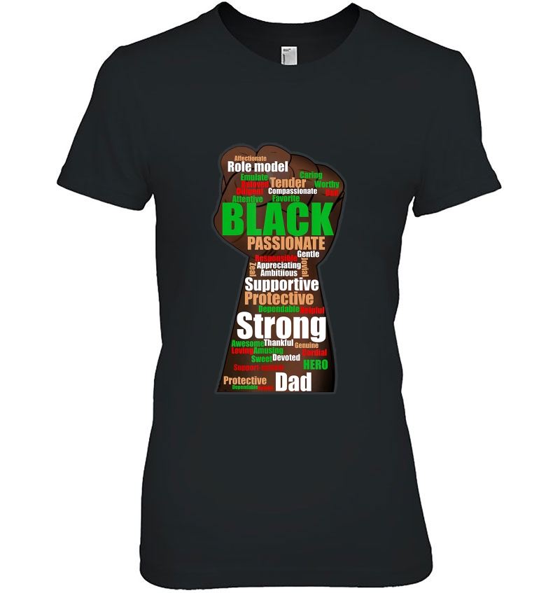 Black Dad Wordcloud Art Father's Day Tshirt African American Hoodie