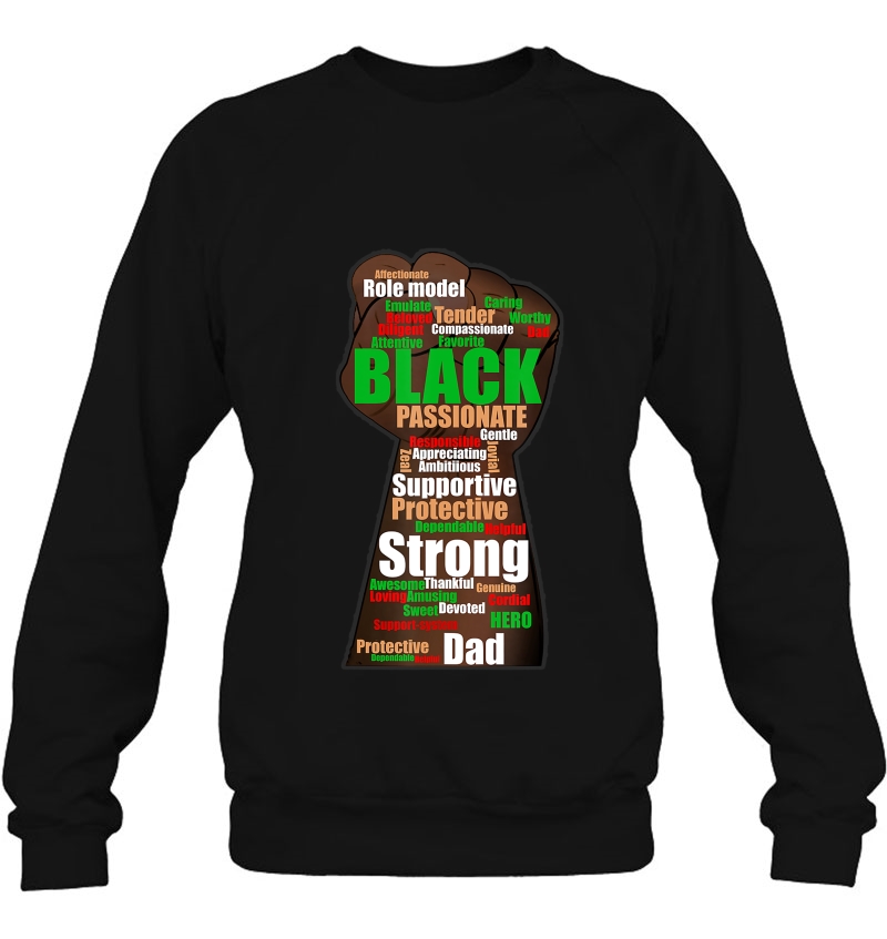 Black Dad Wordcloud Art Father's Day Tshirt African American Mugs