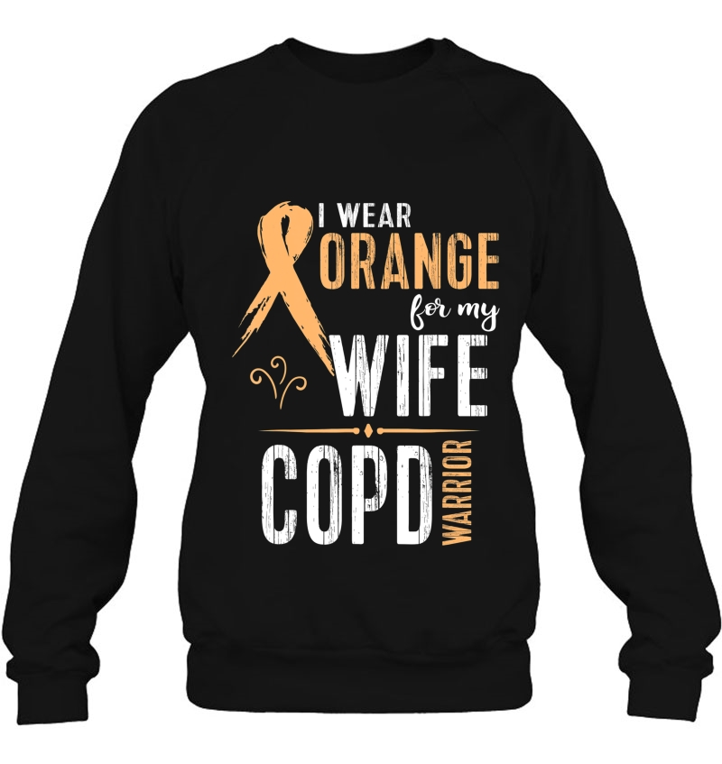 Copd Awareness Shirt I Wear Orange For My Wife Tee Mugs