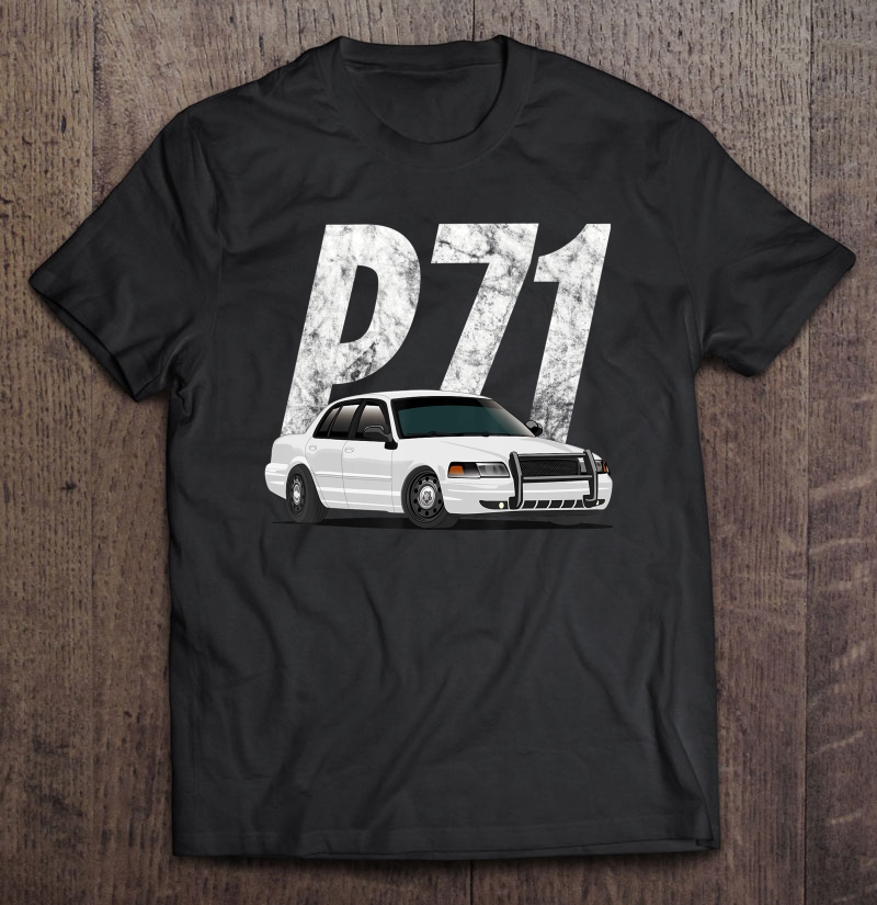 Crown Victoria P71 White Cop Car Interceptor Vic Gift Shirt