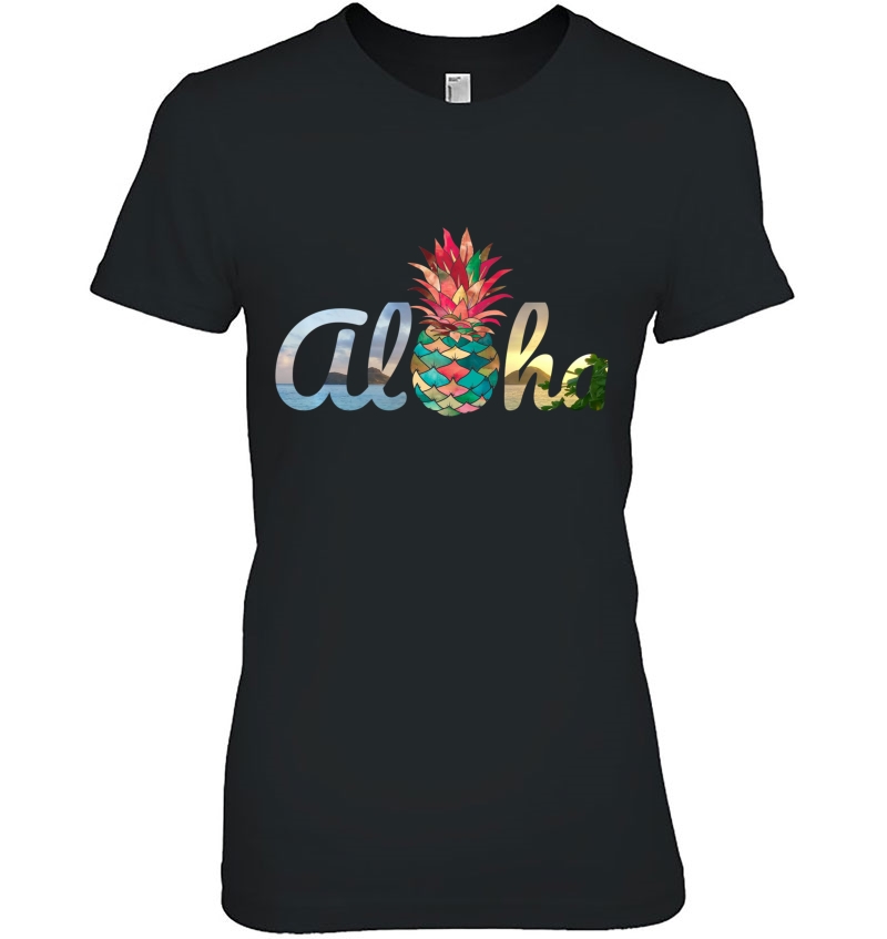 Cute Aloha Hawaii Pineapple Mermaid Coral Watercolor Women's Hoodie