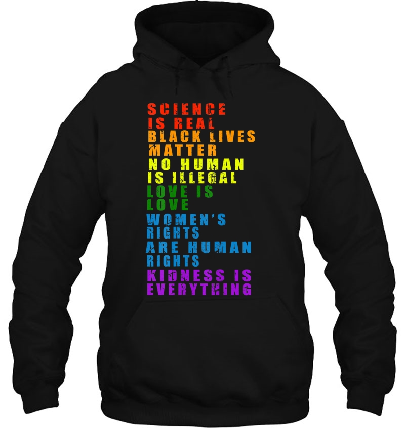 Distressed Science Is Real Black Lives Matter Lgbt Pride Hoodie