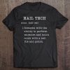 Nail Tech Gifts Definition Humor Tee