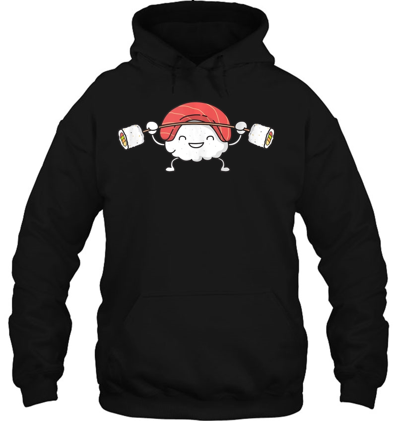 Sushi Snatch Squat Barbell Weight Lifting Gym Workout Hoodie