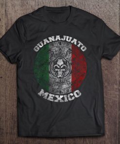 Guanajuato Aztec Mayan Calendar Skull. Mexican Pride Symbol Tee