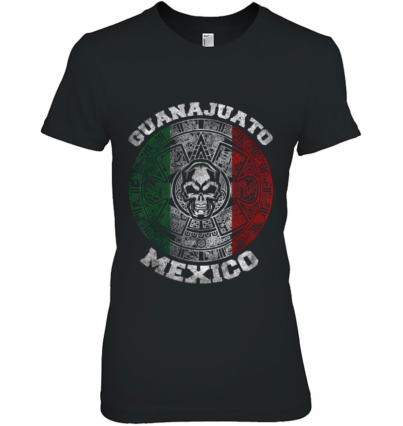 Guanajuato Aztec Mayan Calendar Skull. Mexican Pride Symbol Hoodie