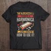 Harmonica Vintage Retro Funny Harmonica Player Tee